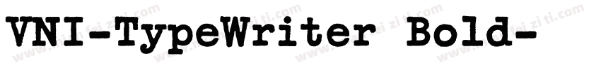 VNI-TypeWriter Bold字体转换